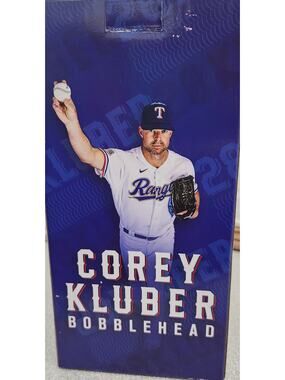 Texas Rangers Corey Kluber No Hitter SGA 2023 Bobblehead NIB